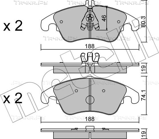 Тормозные колодки Metelli. Артикул 22-0775-2
