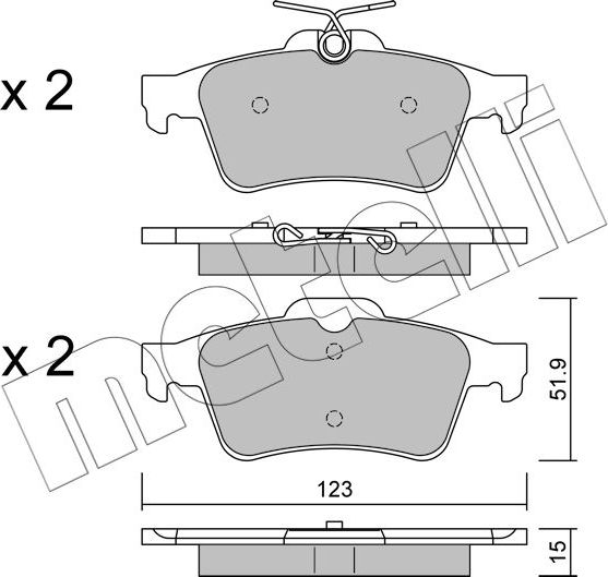 Тормозные колодки Metelli. Артикул 22-0337-3