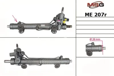 Рулевая рейка c ГУР восстановленная Mercedes E W210 / S210 1995-2002 ME207R (MSG). Артикул ME207R