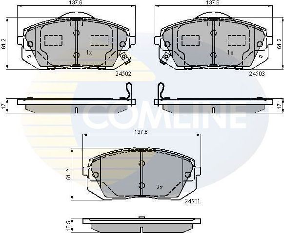 Тормозные колодки Comline Comline. Артикул CBP31768