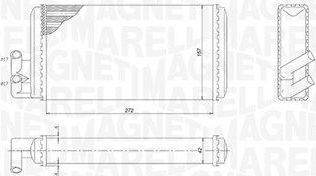 Радиатор отопителя (печки) Magneti Marelli для Audi 100 III (C3) 1982-1991. Артикул 350218403000