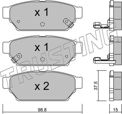 Тормозные колодки Trusting. Артикул 411.0
