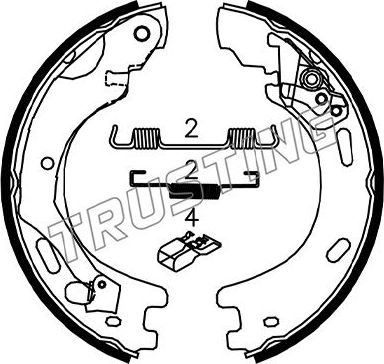 Тормозные колодки (стояночная тормозная система) Trusting. Артикул 092.314K