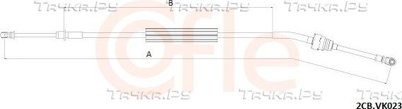 Трос переключения передач КПП Cofle для Volkswagen Lupo 1998-2005. Артикул 92.2CB.VK023