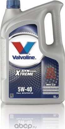 МАСЛО VALVOLINE SYNPOWER MST C3 5W40 5Л. Артикул 842034