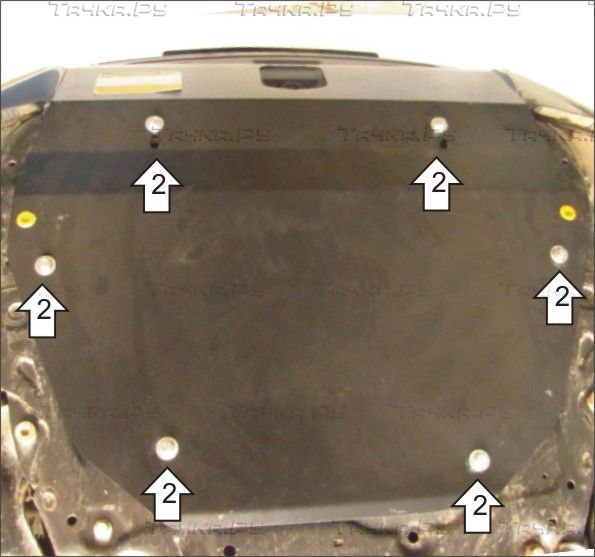 Защита Мотодор для картера, КПП Lаnd Rover Freelander II 2006-2014. Артикул 13202