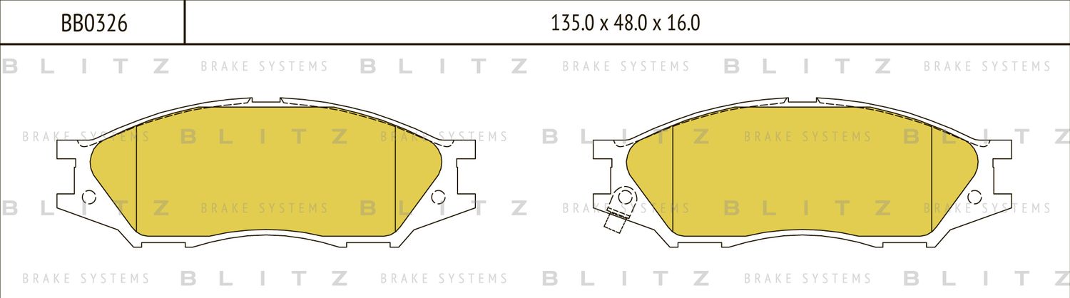 Колодки тормозные дисковые | перед | (Blitz) Blitz. Артикул BB0326