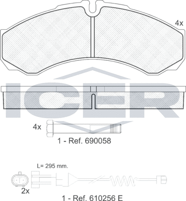 Тормозные колодки Icer. Артикул 141208-117