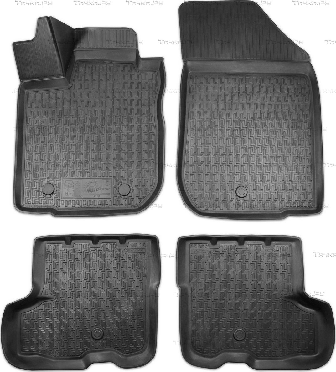 Коврики AutoMax для салона Renault Sandero II хэтчбек 2014-2018 2018-2026. Артикул 4105504AM