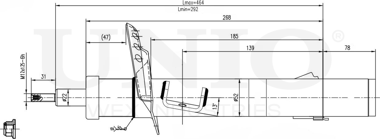 Амортизатор подвески (Unio). Артикул SAB-10041