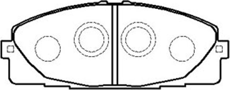 Колодки тормозные дисковые TOYOTA HIACE 2.7 2005 - TOYOTA HIACE 2.5 2006 (FIT). Артикул FP1067