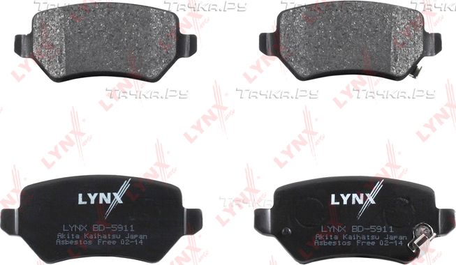 Тормозные колодки LYNXauto задние для Kia Ceed II 2012-2018. Артикул BD-5911