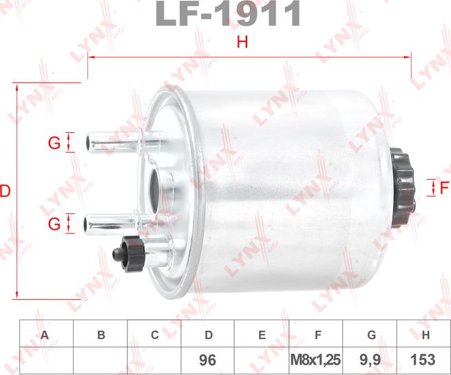 Топливный фильтр LYNXauto. Артикул LF-1911