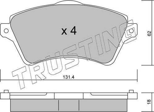 Тормозные колодки Trusting. Артикул 358.0