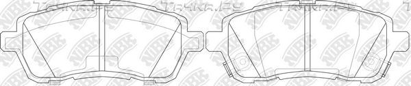 Тормозные колодки NiBK передние для Ford Fiesta VI 2008-2019. Артикул PN5544