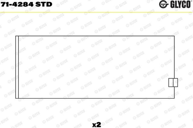 Вкладыши шатунные Glyco. Артикул 71-4284 STD