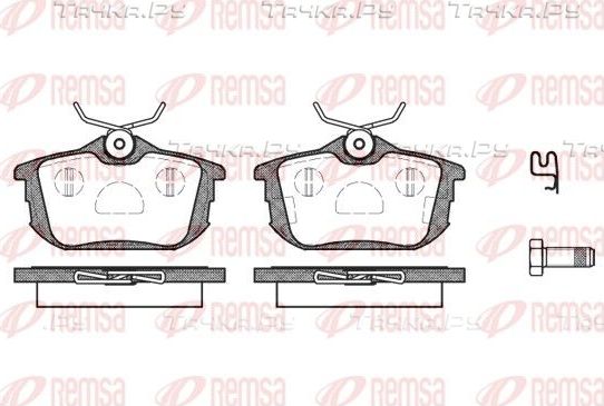Тормозные колодки Remsa задние для Volvo S40 I 1995-2003. Артикул 0605.12