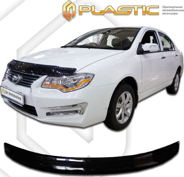 Дефлектор СА Пластик для капота (Classic черный) Lifan Solano 2014-2016. Артикул 2010010110437