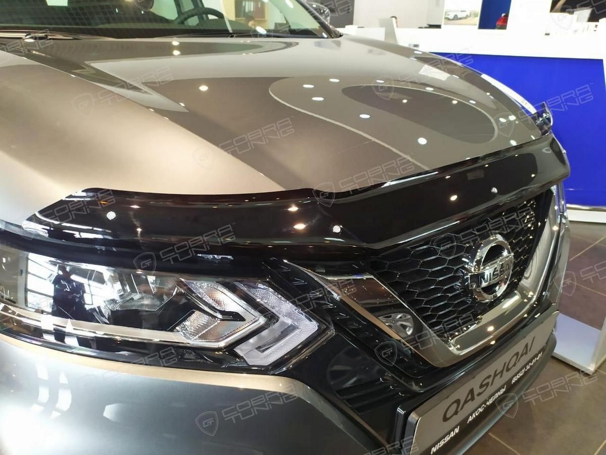 Дефлектор Cobra Tuning для капота Nissan Qashqai II 2018-2026. Артикул DK072