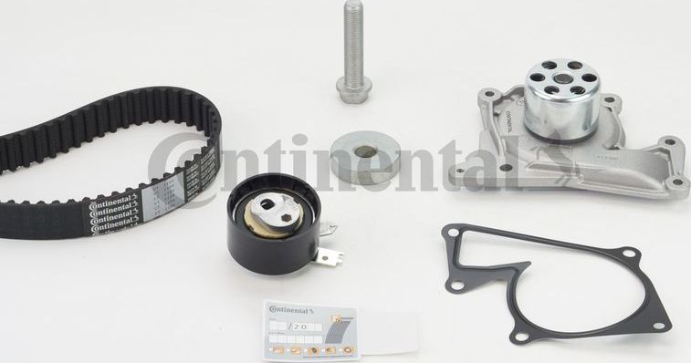 Помпа (водяной насос) с комплектом ремня ГРМ ContiTech. Артикул CT1184WP2
