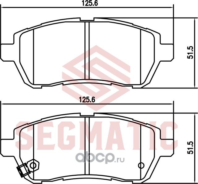 Колодка торм диск пер (Segmatic). Артикул SGBP2687