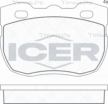 Тормозные колодки Icer передние для Land Rover Defender I 1990-2016. Артикул 140800