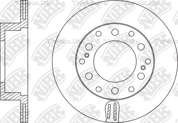 Тормозной диск NiBK задний для Toyota Fortuner II 2015-2026. Артикул RN1553