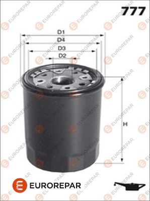 Масляный фильтр Eurorepar для Isuzu D-Max I 2002-2003. Артикул 1616174880