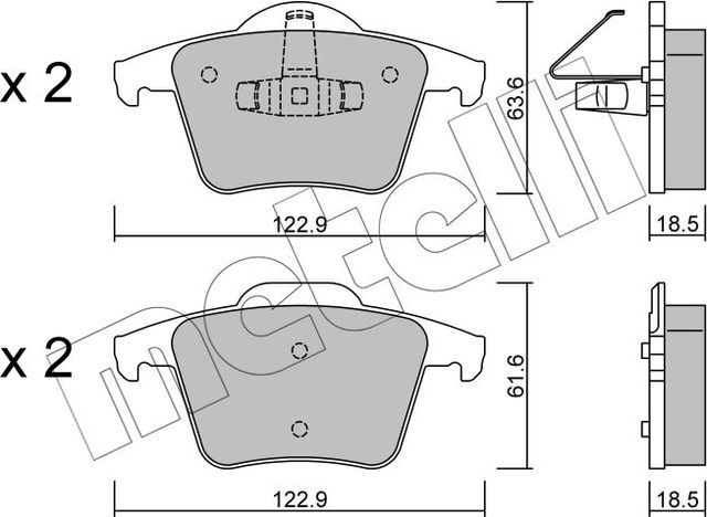 Тормозные колодки Metelli. Артикул 22-0688-0