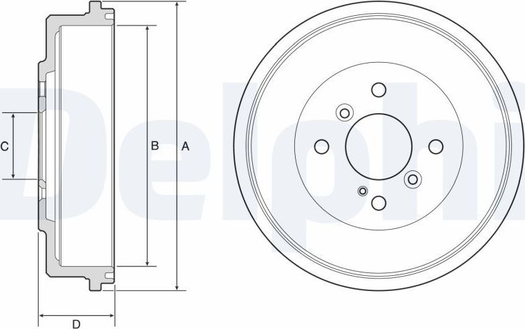 Тормозной барабан Delphi. Артикул BF565
