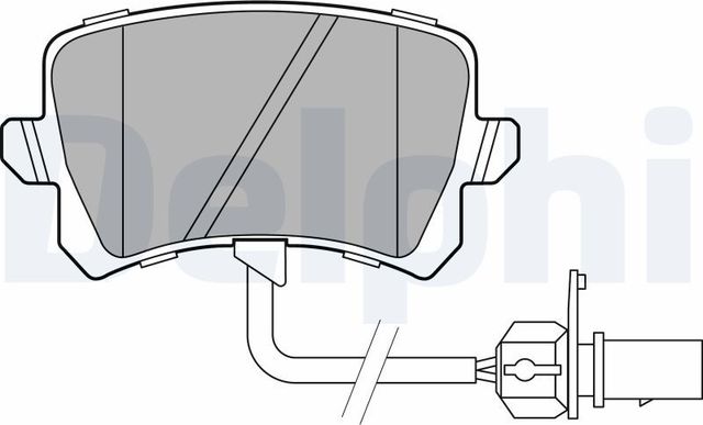 Тормозные колодки Delphi (Low-Metallic) задние для Audi A5 I (8T) 2013-2017. Артикул LP3141