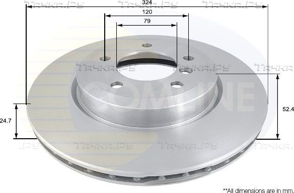 Тормозной диск Comline передний для BMW 3 IV (E46) 1999-2007. Артикул ADC1732V