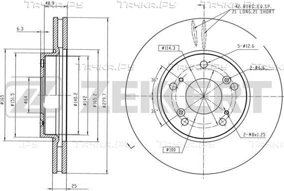 Тормозной диск Zekkert. Артикул BS-6019