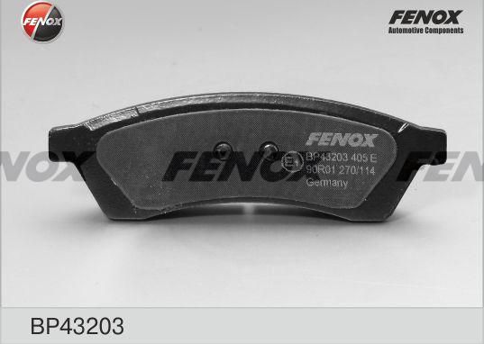 Тормозные колодки Fenox. Артикул BP43203
