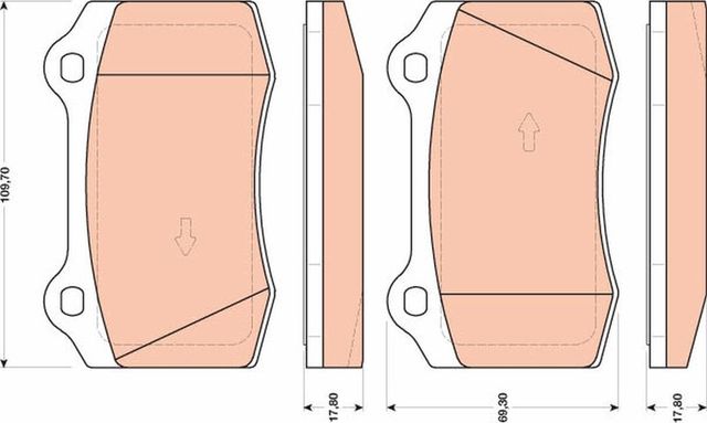 Тормозные колодки TRW. Артикул GDB1772