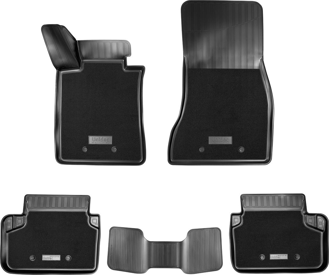 Коврики комбинированные 3D Норпласт для салона BMW 5 G30 2016-2023. Артикул NPA11-C07-160-CM