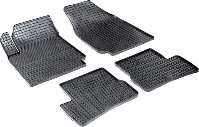 Коврики резиновые Seintex с узором сетка для салона Nissan Micra K12 2003-2010. Артикул 00489