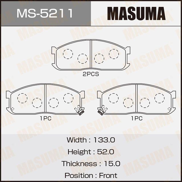 Тормозные колодки Masuma. Артикул MS-5211