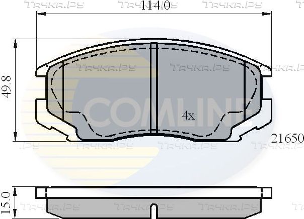 Тормозные колодки Comline Comline передние для Mitsubishi Colt V (CJ) 1996-2003. Артикул CBP0415