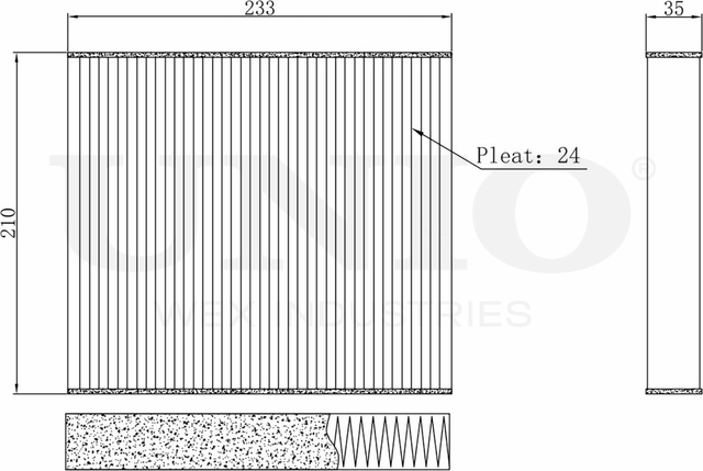 Фильтр салона (Unio). Артикул FLT-40019C