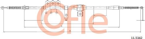 Трос ручника (тросик ручного тормоза) Cofle. Артикул 92.11.5342