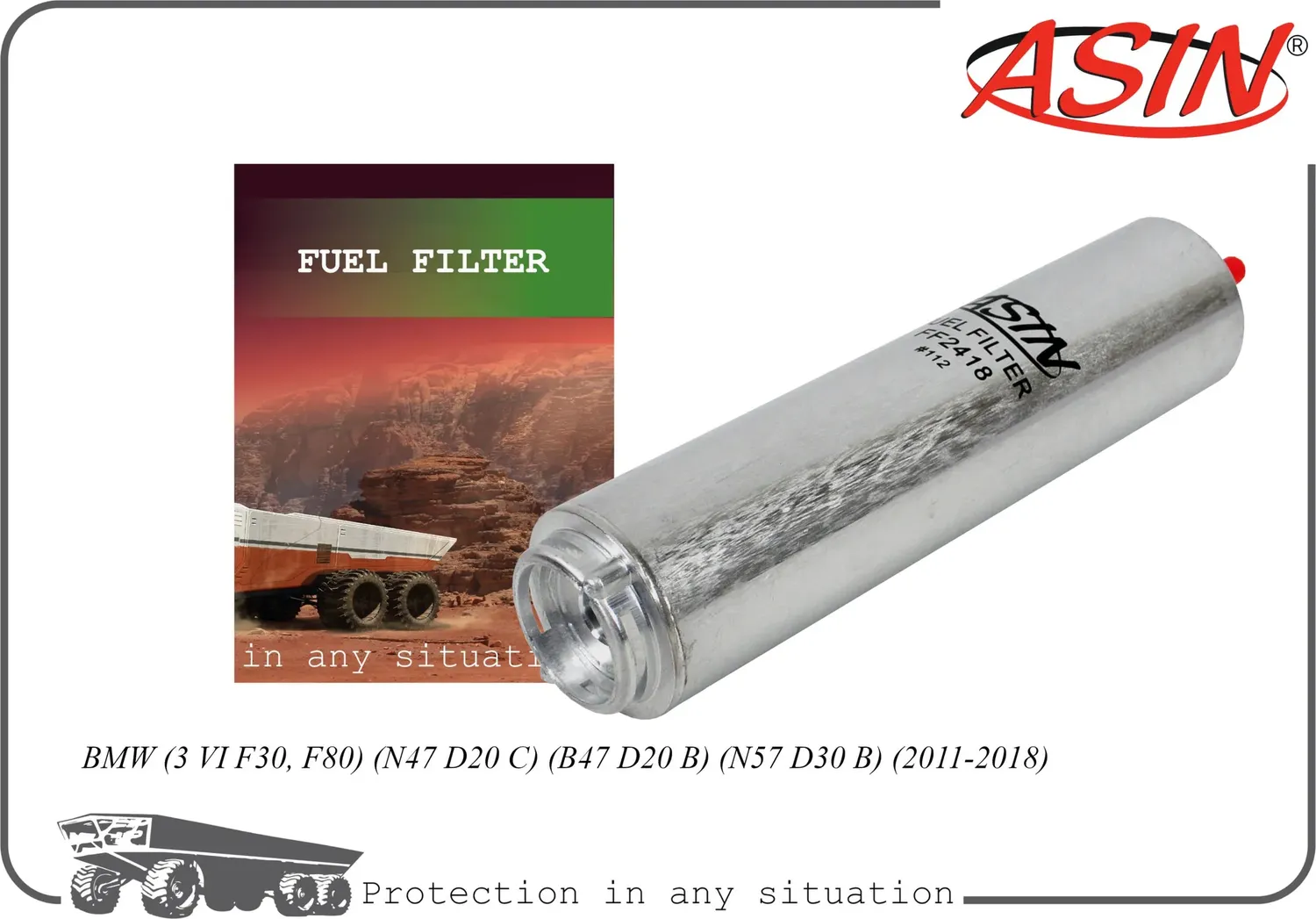 Фильтр топливный (Asin). Артикул ASINFF2418