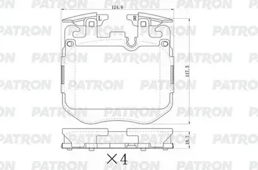 Колодки тормозные дисковые (Patron). Артикул PBP291