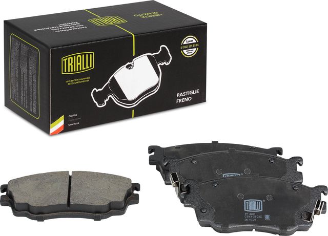 Тормозные колодки Trialli передние для Mazda Premacy I (CP) 1999-2005. Артикул PF 4261