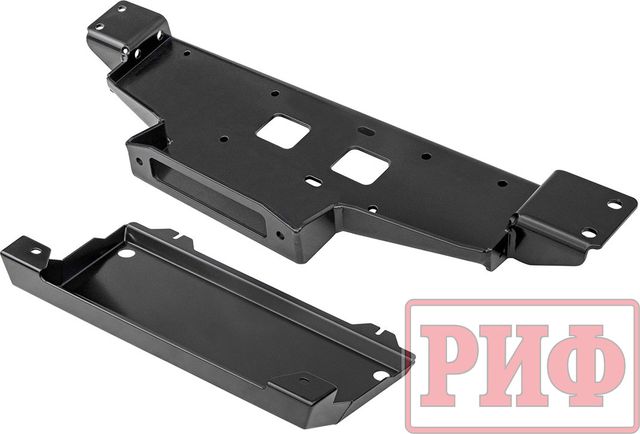 Площадка РИФ под лебёдку c защитой радиатора в штатный бампер для Mitsubishi Pajero Sport дизель 2015-2025. Артикул RIFPS3-33003