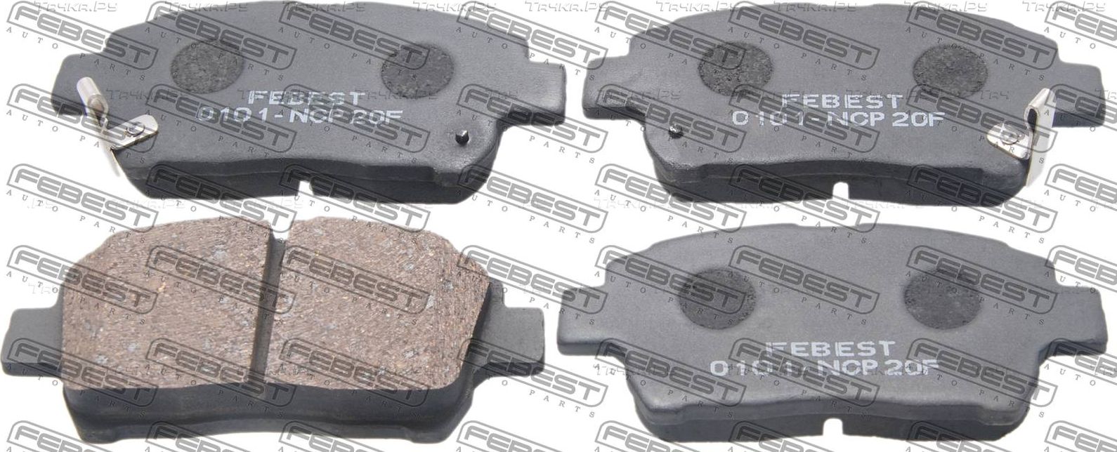 Тормозные колодки Febest передние для Toyota Echo 1999-2005. Артикул 0101-NCP20F