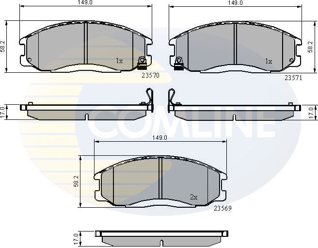Тормозные колодки Comline Comline. Артикул CBP3938