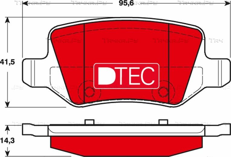 Тормозные колодки TRW DTEC COTEC. Артикул GDB1481DTE
