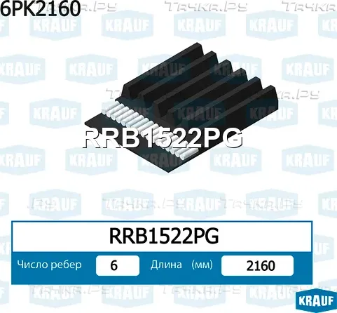 Ремень поликлиновой Krauf. Артикул RRB1522PG