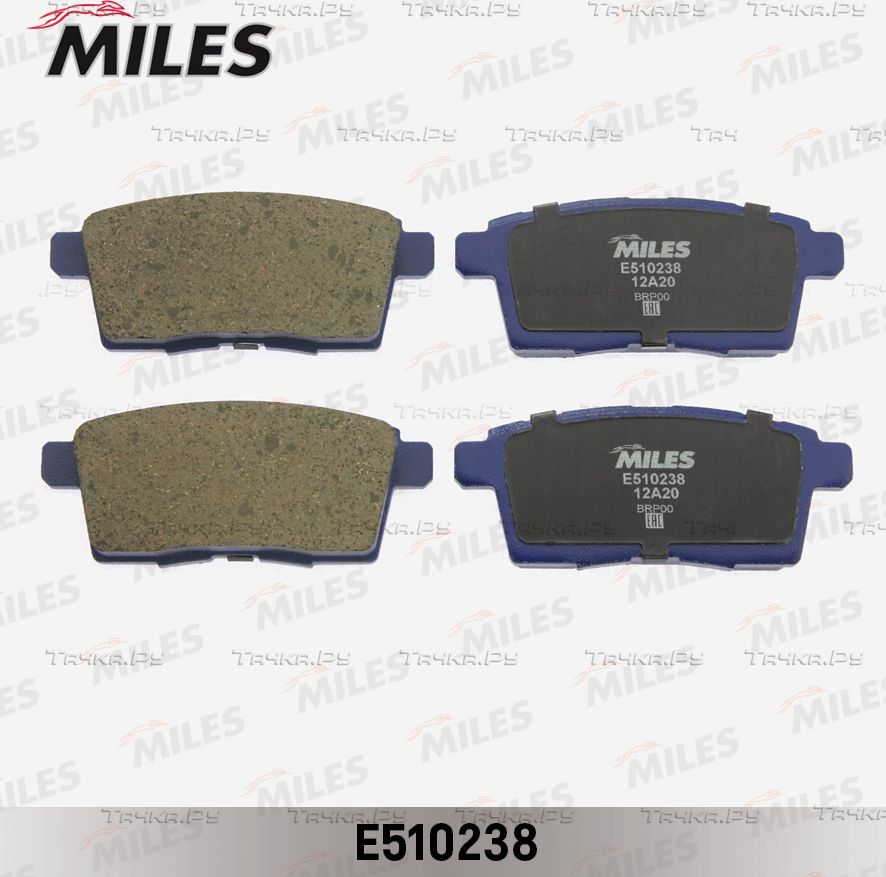 Тормозные колодки Miles (Керамика) задние для Mazda CX-7 I 2006-2014. Артикул E510238